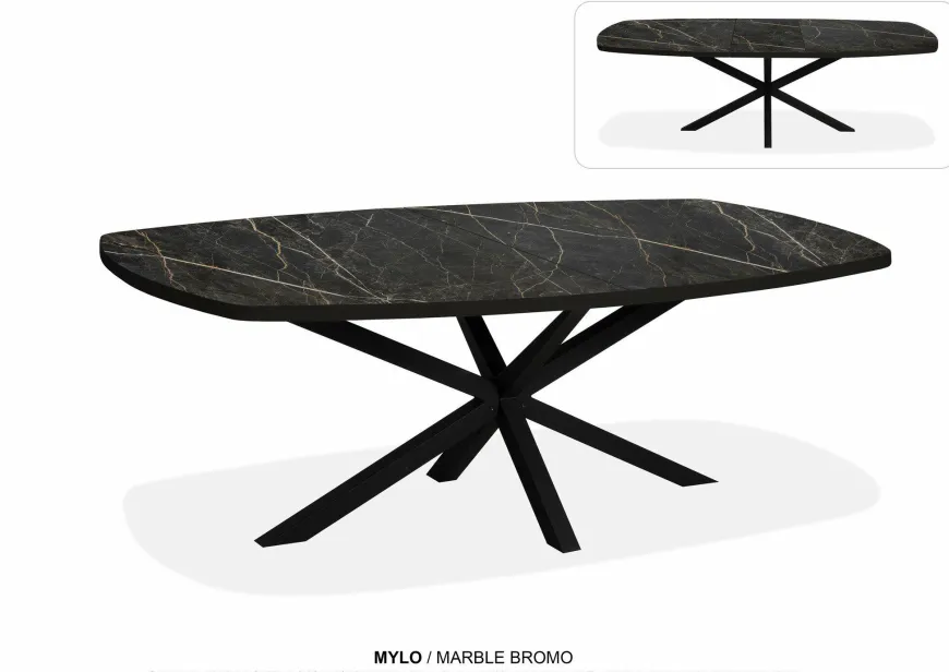 WoonMax Eettafel Mylo Deens Ovaal Lamulux uitschuifbaar - Diverse kleuren en 4 afmetingen