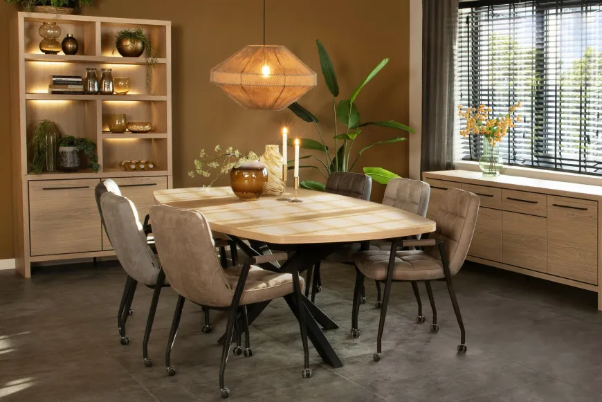 WoonMax Eettafel Mylo Deens Ovaal Lamulux uitschuifbaar - Diverse kleuren en 4 afmetingen