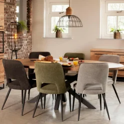 WoonMax Eettafel ovaal Lynn - 4 afmetingen - Diverse kleuren