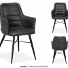 WoonMax Eettafel stoel Asher - Poot 3 - Chicago Antraciet - Showroommodel
