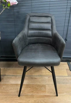 WoonMax Eettafel stoel Asher - Poot 3 - Chicago Antraciet - Showroommodel
