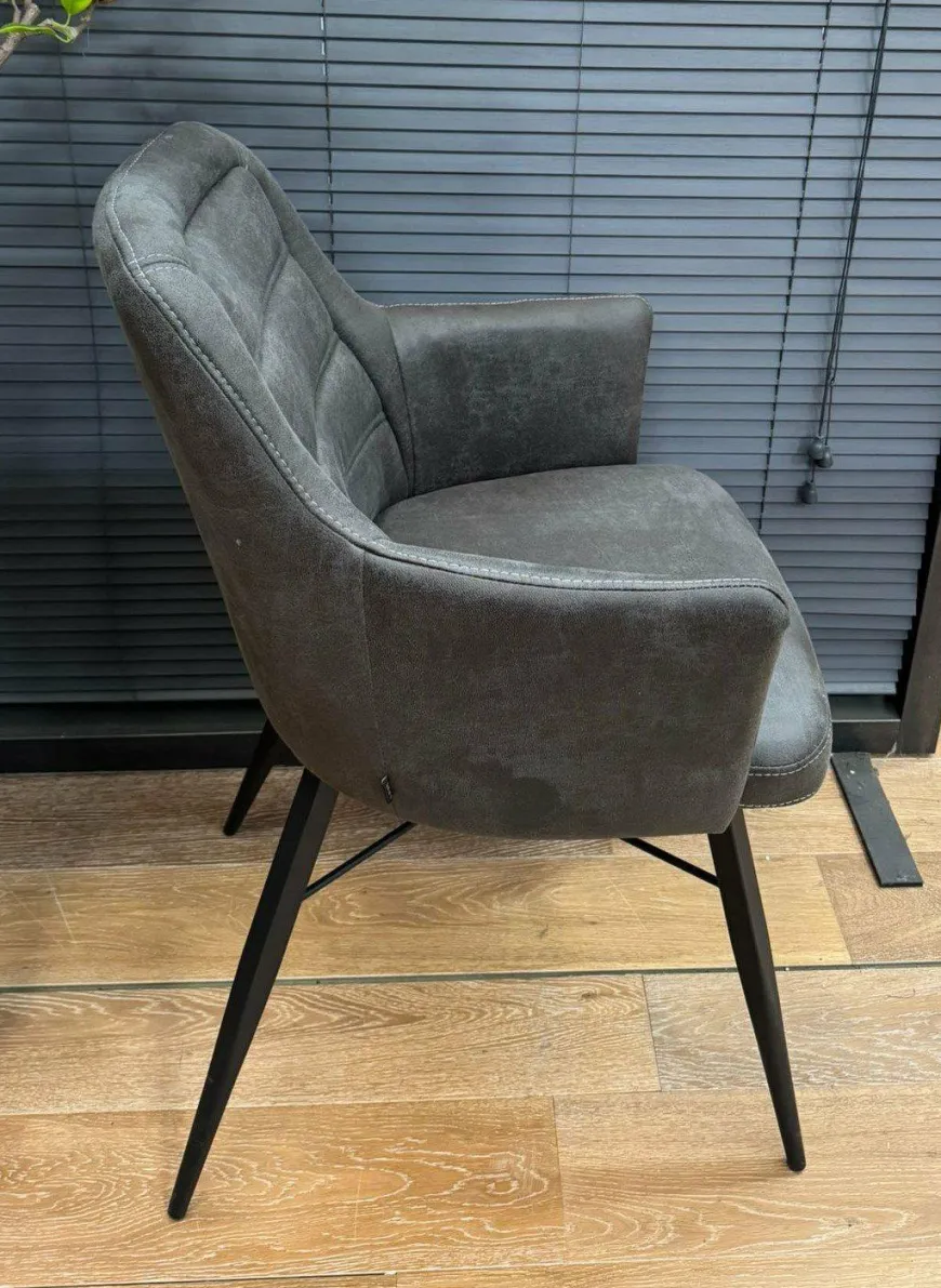 WoonMax Eettafel stoel Asher - Poot 3 - Chicago Antraciet - Showroommodel