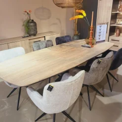 WoonMax Eettafel Wellington Deens Ovaal uitschuifbaar Lamulux - Diverse kleuren en afmetingen