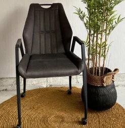 WoonMax Eettafelstoel Axa - cognac, antraciet, taupe en mosgroen