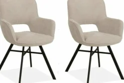 WoonMax Eettafelstoel Mercury Miami - Ash, Zwart of Toffee