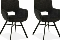 WoonMax Eettafelstoel Mercury Miami - Ash, Zwart of Toffee