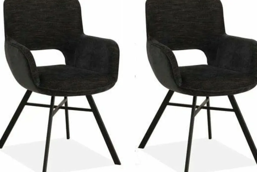 WoonMax Eettafelstoel Mercury Miami - Ash, Zwart of Toffee