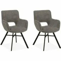 WoonMax Eettafelstoel Mercury Miami - Ash, Zwart of Toffee
