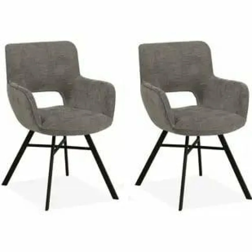 WoonMax Eettafelstoel Mercury Miami - Ash, Zwart of Toffee