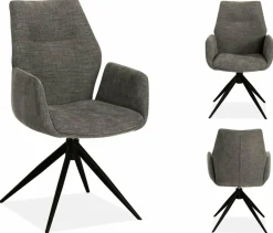 WoonMax Eettafelstoel Puebla Miami - Ash, Zwart of Toffee