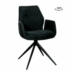WoonMax Eettafelstoel Puebla Miami - Ash, Zwart of Toffee