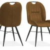 WoonMax Eettafelstoel Shelton - cognac, antraciet, zand en mosgroen