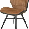 WoonMax Eettafelstoel Splash - cognac, lever, antraciet en mosgroen