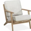 WoonMax Fauteuil Osaka met houten armleuning - naturel