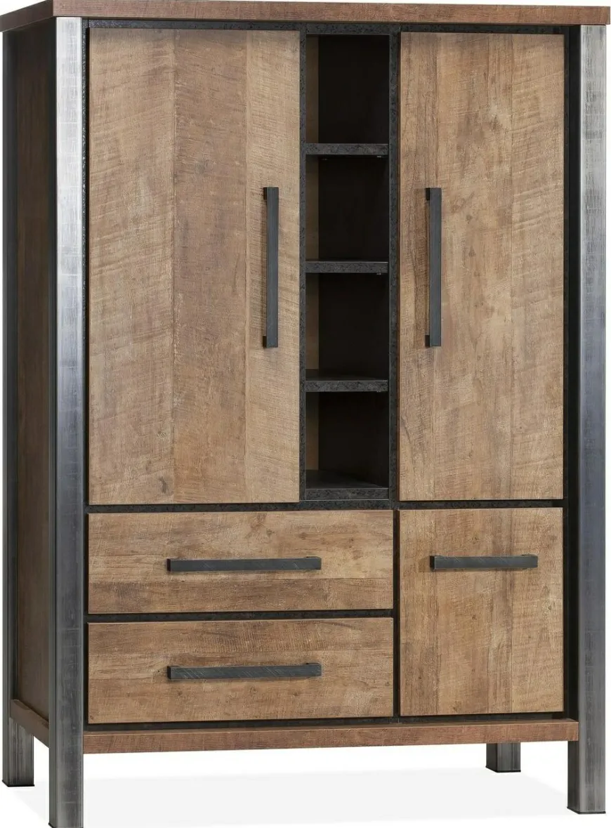 WoonMax Kinga Barkast 3 dr/2 la4 open Lamulux Old Teak