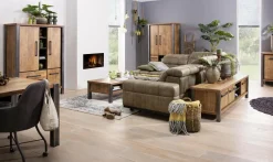 WoonMax Kinga salontafel 1 la/2 open vak Lamulux Old Teak