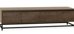 WoonMax Milltown TV meubel 4 deurs Dark Mango - 218 cm
