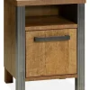 WoonMax Nachtkastje Lennox Old Teak - links of rechts
