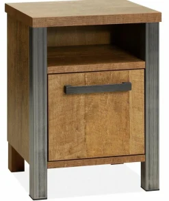 WoonMax Nachtkastje Lennox Old Teak - links of rechts