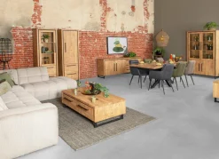 WoonMax Rimini barkast 3 deurs - 2 lades Lamulux mango