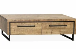 WoonMax Rimini Salontafel 2 lades Lamulux mango