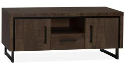 WoonMax Rimini TV meubel 2 deurs - 1 lade Lamulux Dark mango 130 cm