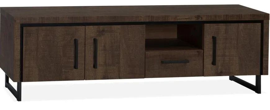 WoonMax Rimini TV meubel 3 deurs - 1 lade Lamulux Dark mango 170 cm