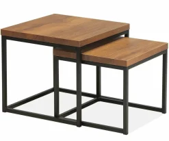 WoonMax Salontafel Floris set van 2 natur Lamulux