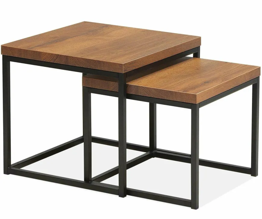 WoonMax Salontafel Floris set van 2 natur Lamulux