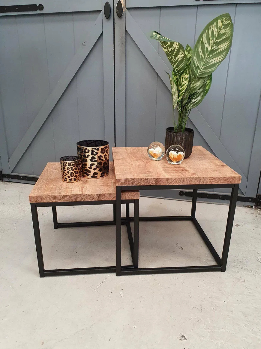 WoonMax Salontafel Floris set van 2 mango lamulux
