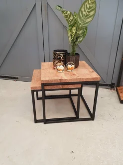 WoonMax Salontafel Floris set van 2 mango lamulux