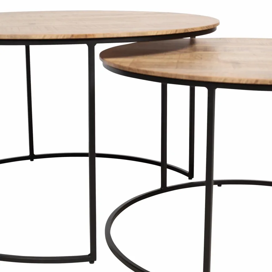 WoonMax Salontafel Windsor set van 2 - mango