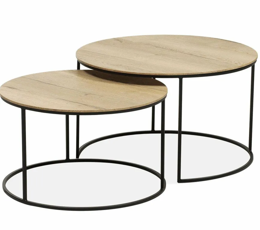 WoonMax Salontafel Windsor set van 2 - old teak