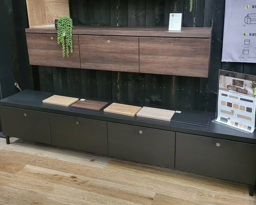 WoonMax Staand TV meubel Keswick - 240 cm Noir - Showroommodel