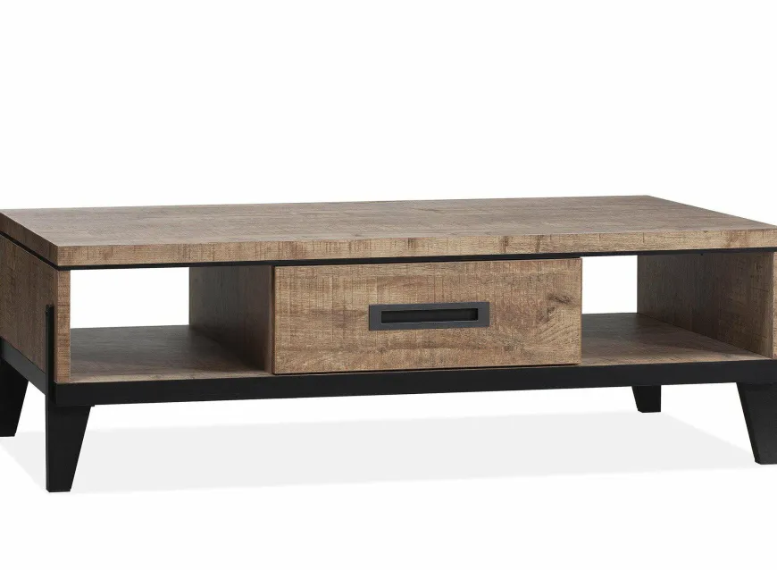 WoonMax Union salontafel 1la/2 open lamulux mango