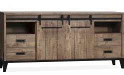 WoonMax Vigo Dark Mango dressoir 2 deurs en 4 lades Lamulux