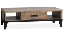 WoonMax Vigo Dark Mango salontafel lamulux met 1 lade