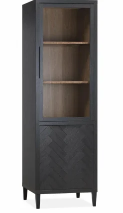 WoonMax Vitrinekast Gamma Old Piano - 1 glazen deur en 1 dichte deur