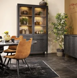 WoonMax Vitrinekast Gamma Old Piano - 2 glazen deuren