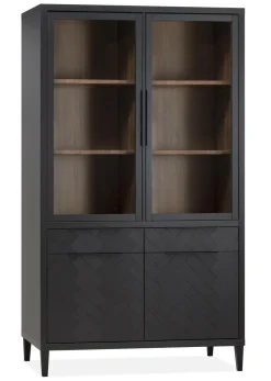 WoonMax Vitrinekast Gamma Old Piano - 2 glazen deuren