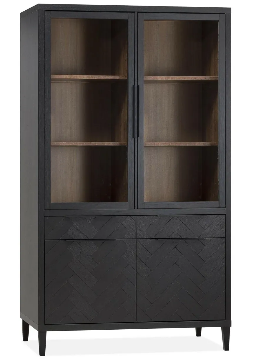 WoonMax Vitrinekast Gamma Old Piano - 2 glazen deuren