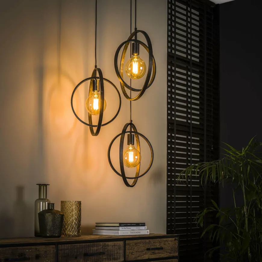 WoonStijl Hanglamp 3L Turn around getrapt
