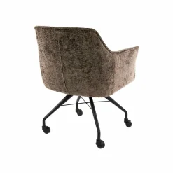 WoonStijl Armstoel Raster wieltjes Hoven Taupe