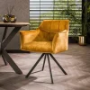 WoonStijl Armstoel raster draaibaar Velvet goud