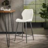 WoonStijl Barstoel boucle lendesteun wit