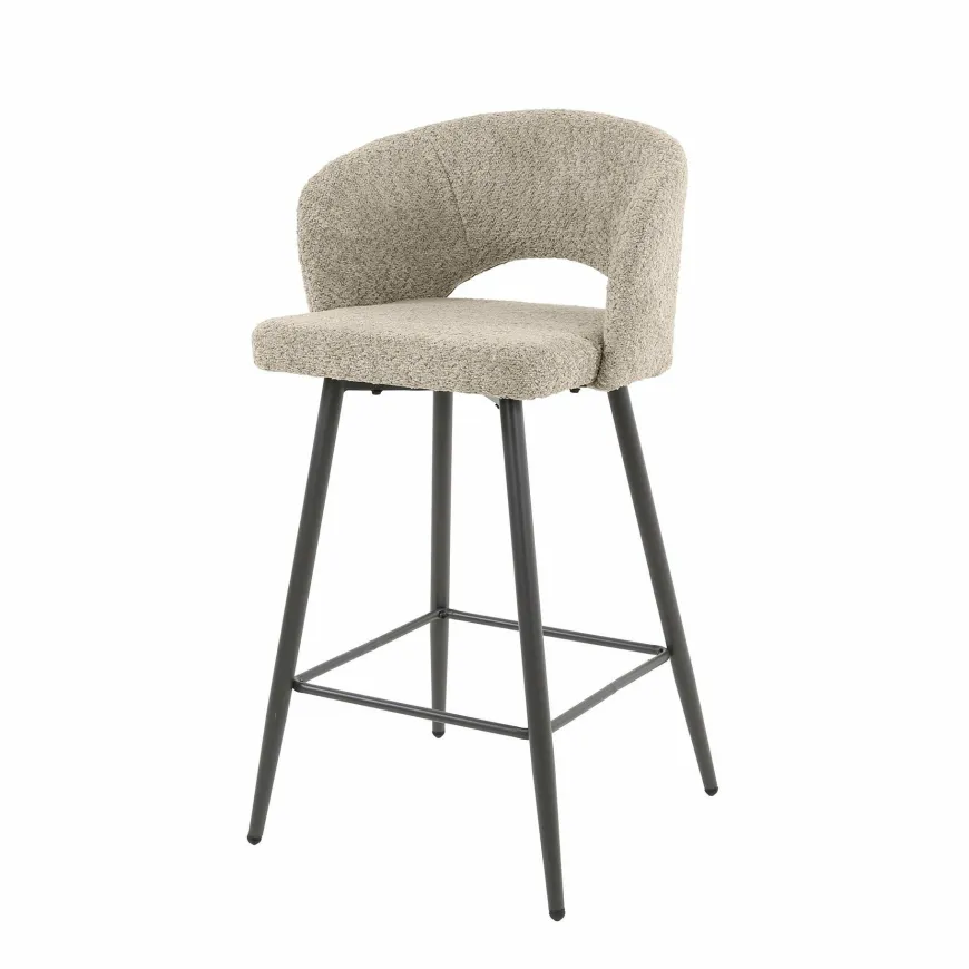 WoonStijl Barstoel boucle salon boucle zandkleur
