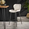 WoonStijl Barstoel ronde buis Boucle wit
