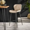 WoonStijl Barstoel ronde buis Boucle zand