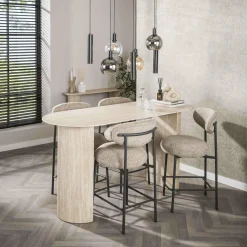WoonStijl Barstoel Round Cargo zand