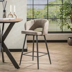 WoonStijl Barstoel Salon Tissee cargo zandkleur